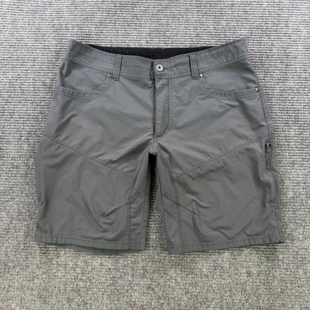 Kuhl Silencr Kargo Shorts Mens 38 Grey Reflex Softshell Hiking Technical Stretch
